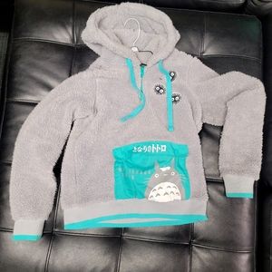 VERY RARE super fuzzy Ghibli Studio My Neighbor Totoro Seamless Zip Up Hoodie!